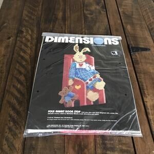 Dimensions PlasticPoint Folk Rabbit Door Stop Kit #2541 Vintage 1989 Made in USA